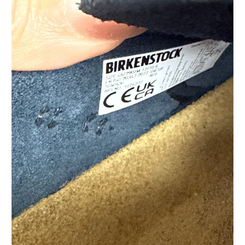 Birkenstock Boston Super Grip Mens Size 12 Black Leather Slip Resistant Clogs